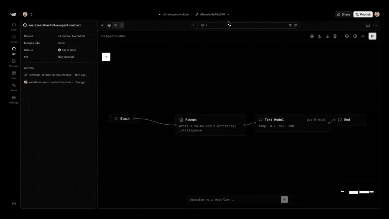 Creating a branch from a branch